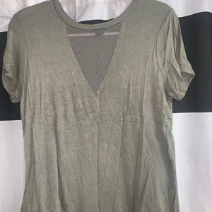 super cute green shirt with front detail!